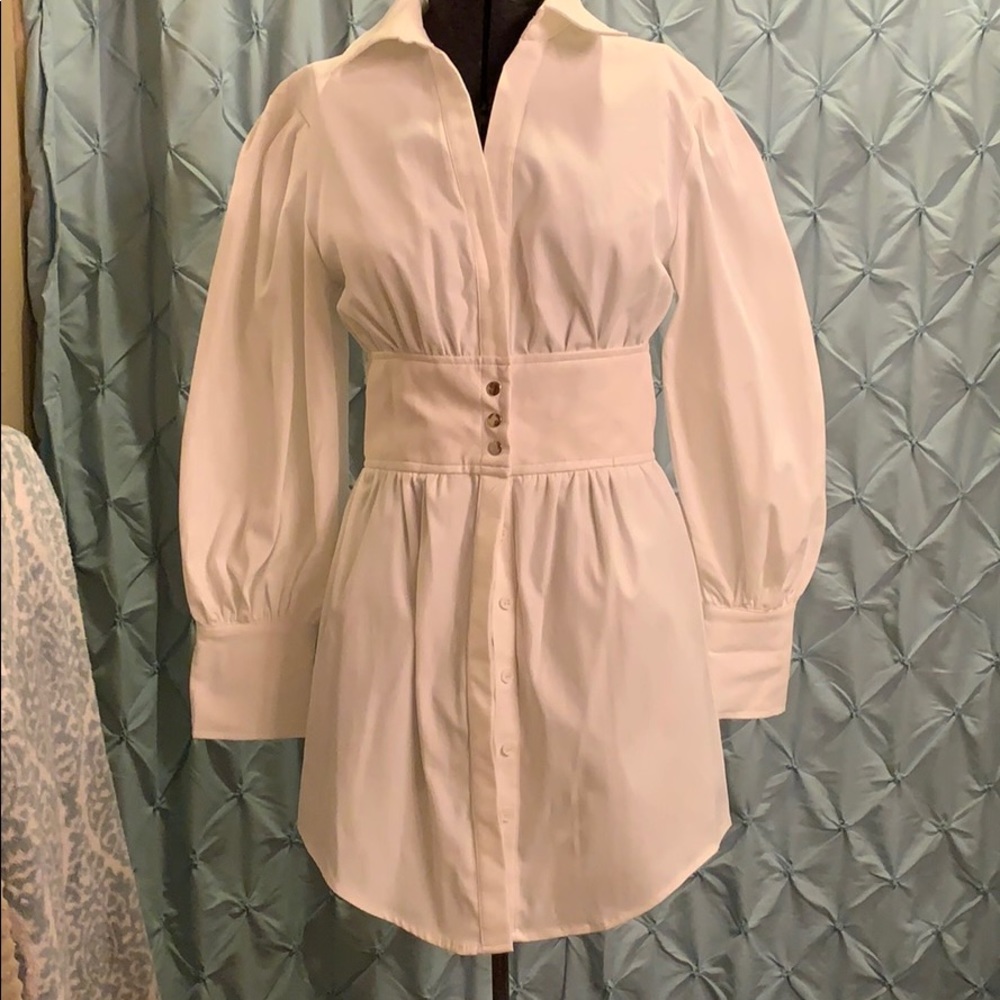 White Button Down Shirt Dress